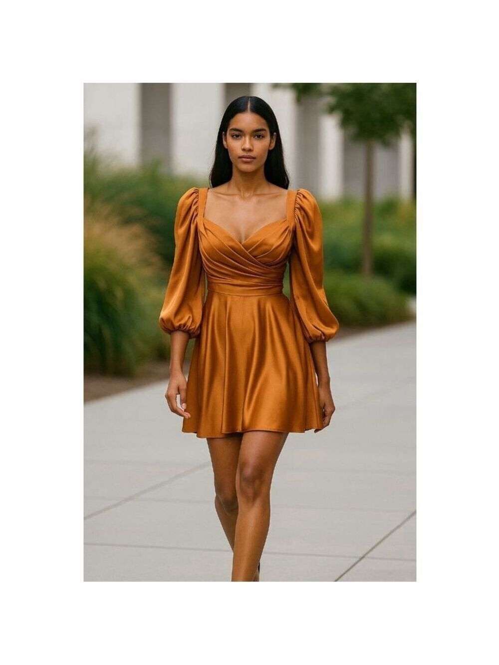 Mac Duggal Dress Size 2 Cognac Orange